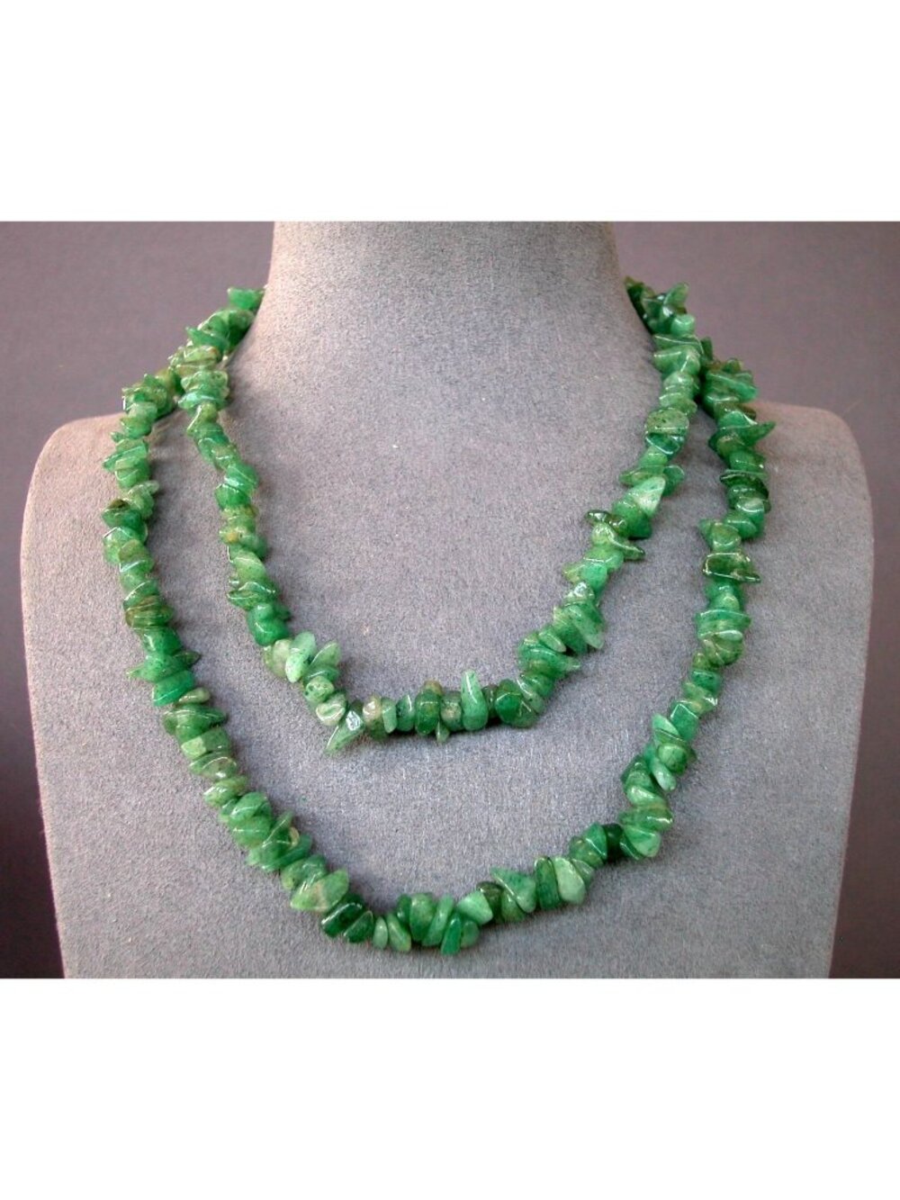 Aventurine Necklace 34 Inch Single Strand